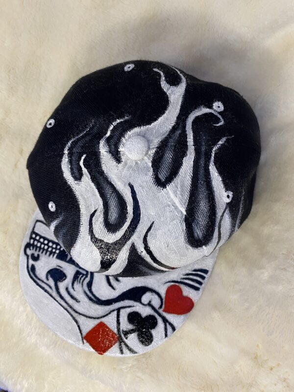 Spade Poker Skull Snapback Cap - Image 4