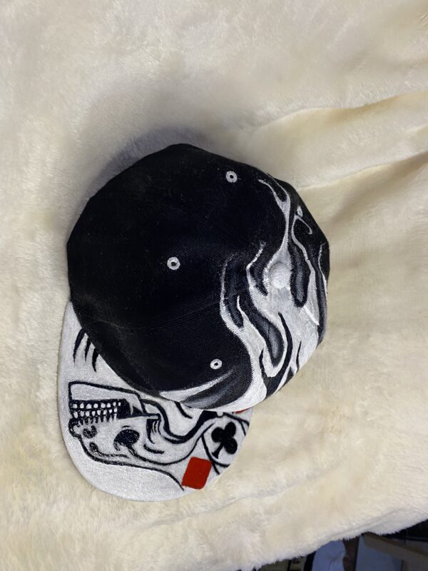 Spade Poker Skull Snapback Cap - Image 6