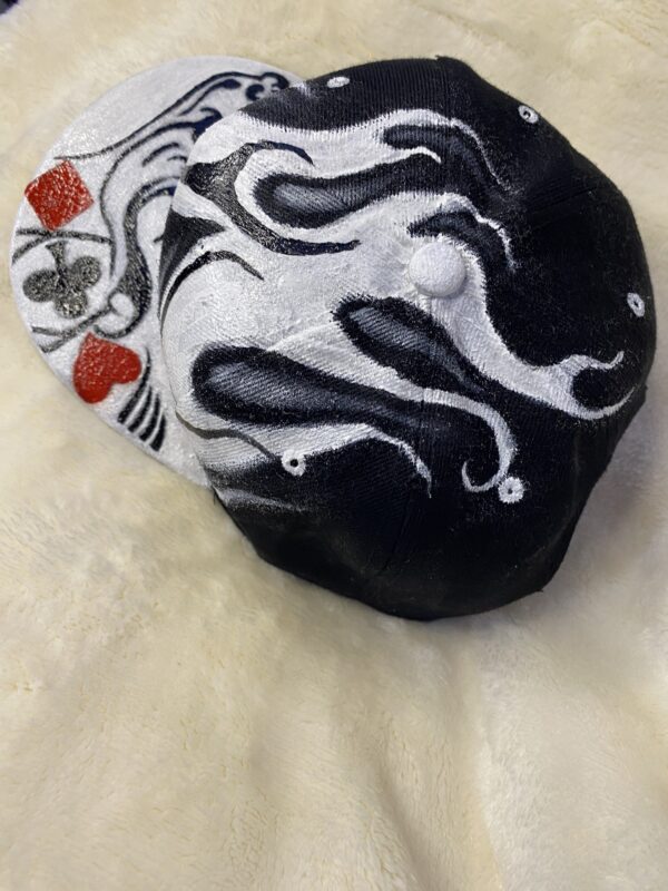 Spade Poker Skull Snapback Cap - Image 5