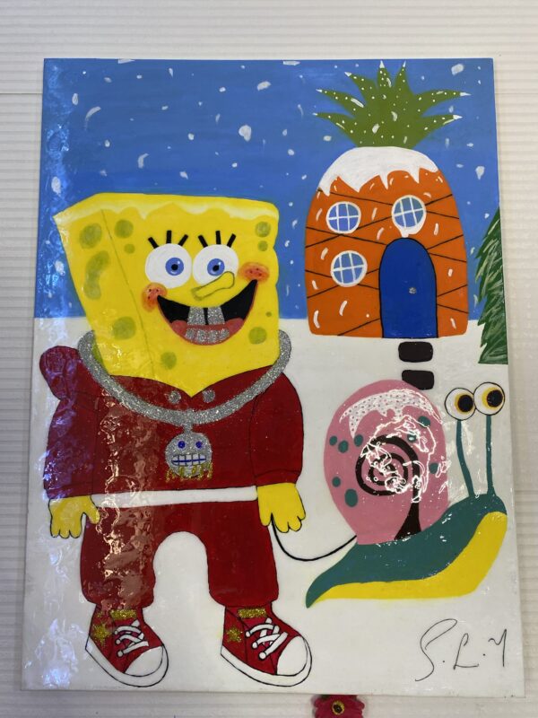 SpongeBob and Gary Art Painting